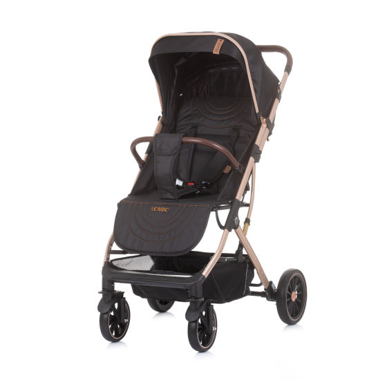 Chipolino Combo faltbare Buggy mit Fußabdeckung Ebenholz schwarzer Beige