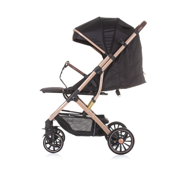Chipolino Combo faltbare Buggy mit Fußabdeckung Ebenholz schwarzer Beige