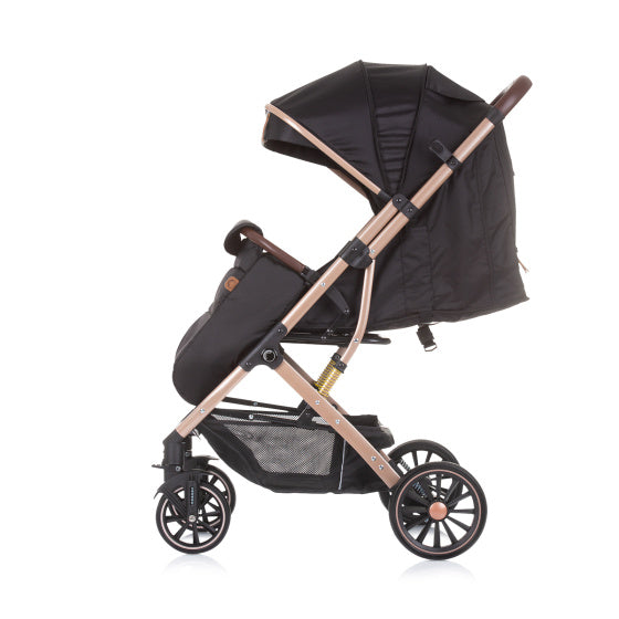 Chipolino Combo faltbare Buggy mit Fußabdeckung Ebenholz schwarzer Beige