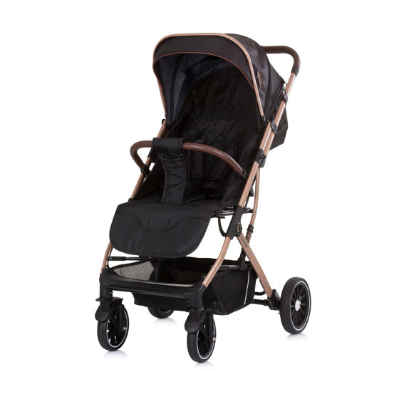 Chipolino Combo faltbare Buggy mit Fußabdeckung Obsidian Gold Schwarz