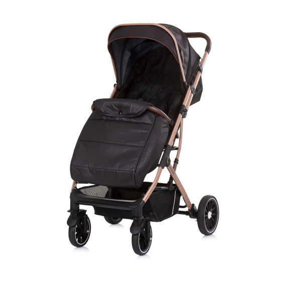 Chipolino Combo faltbare Buggy mit Fußabdeckung Obsidian Gold Schwarz