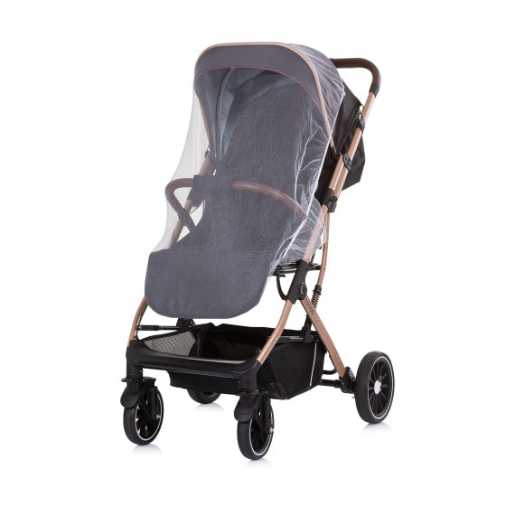 Chipolino Combo faltbare Buggy mit Fußabdeckung Obsidian Gold Schwarz