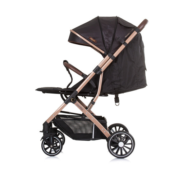 Chipolino Combo faltbare Buggy mit Fußabdeckung Obsidian Gold Schwarz