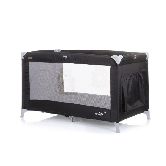 Chipolino Capri Faltbares Campingbett mit Seitenaufnahme Ebenholz schwarz schwarz