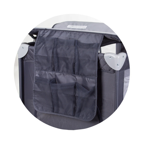 Chipolino faltbares Lagerbett mit wechselnem Pad Asche grau