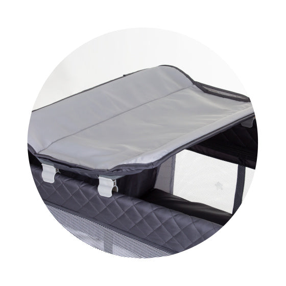 Chipolino faltbares Camping -Cot mit wechselnden Kissen -Granit -Anthraziten