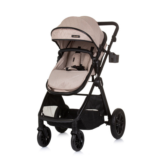 Chipolino Harmony Foldable 3-in-1-Kinderwagen mit Windelbeutel Macadamia Beige Zwart