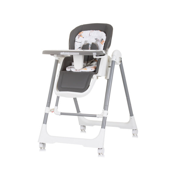 Chipolino Milchschüttler 2-in-1 Hochstuhl Schaukelstuhl aschgrauweiß