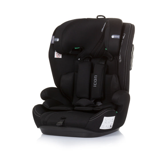 Chipolino -Ikon -Autositz I -Größe 76 -150 cm Gruppe 1, 2 und 3 Obsidian Schwarz