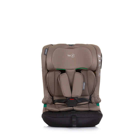 Chipolino Lux X Autositz I-Größe 76-150 cm Isofix Macadamia Taupe Schwarz