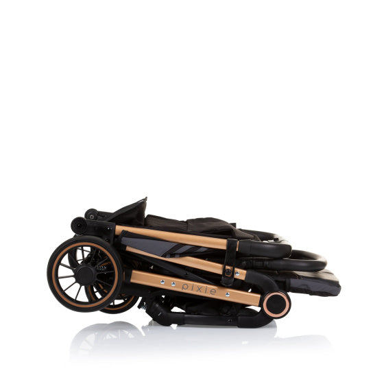 Chipolino Pixie Foldable Buggy Obsidian Gold Schwarz