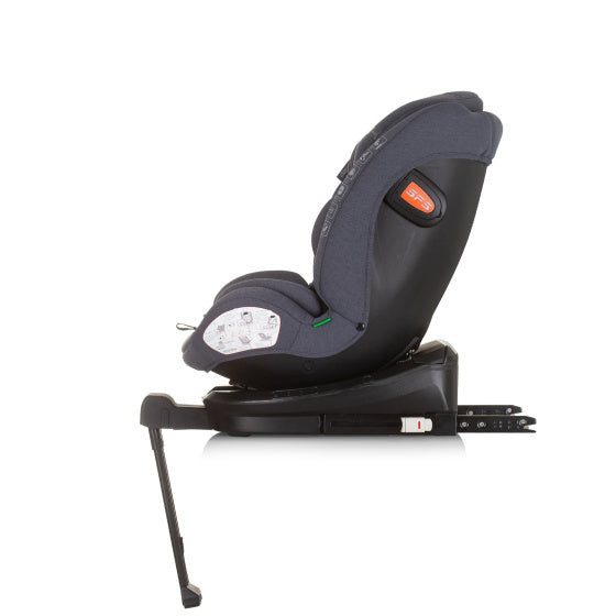 Chipolino Tourino-Autositz i-Größe 40-150 cm ISOfix 360 ° Granit dunkelgrau