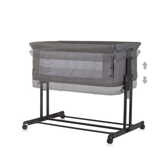 Chipolino Zen Co-Sleeper-Box mit Mückennetz Granitgrau