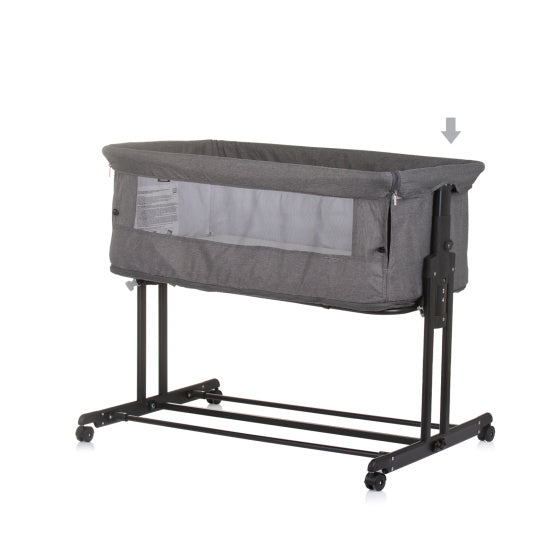 Chipolino Zen Co-Sleeper-Box mit Mückennetz Granitgrau