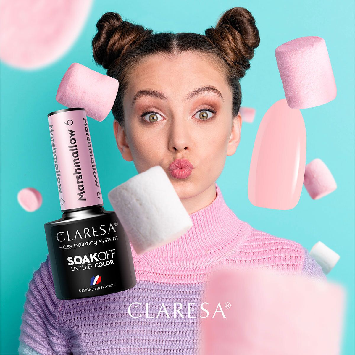 Claresa Claresa UV Led Gellak 5ml Marsh Mallow 6