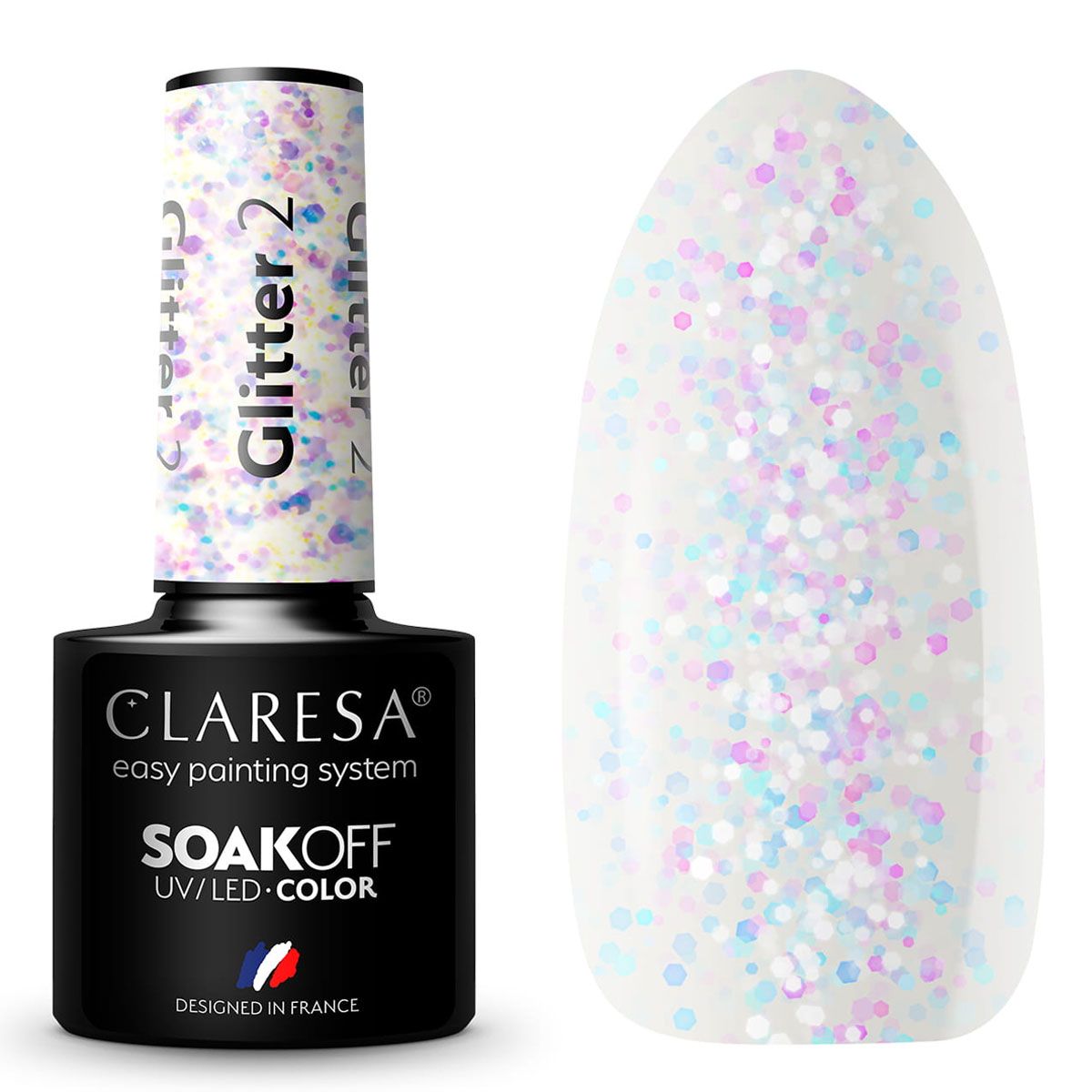 Claresa Claresa UV LED GELLAK 5ML Glitzer 2
