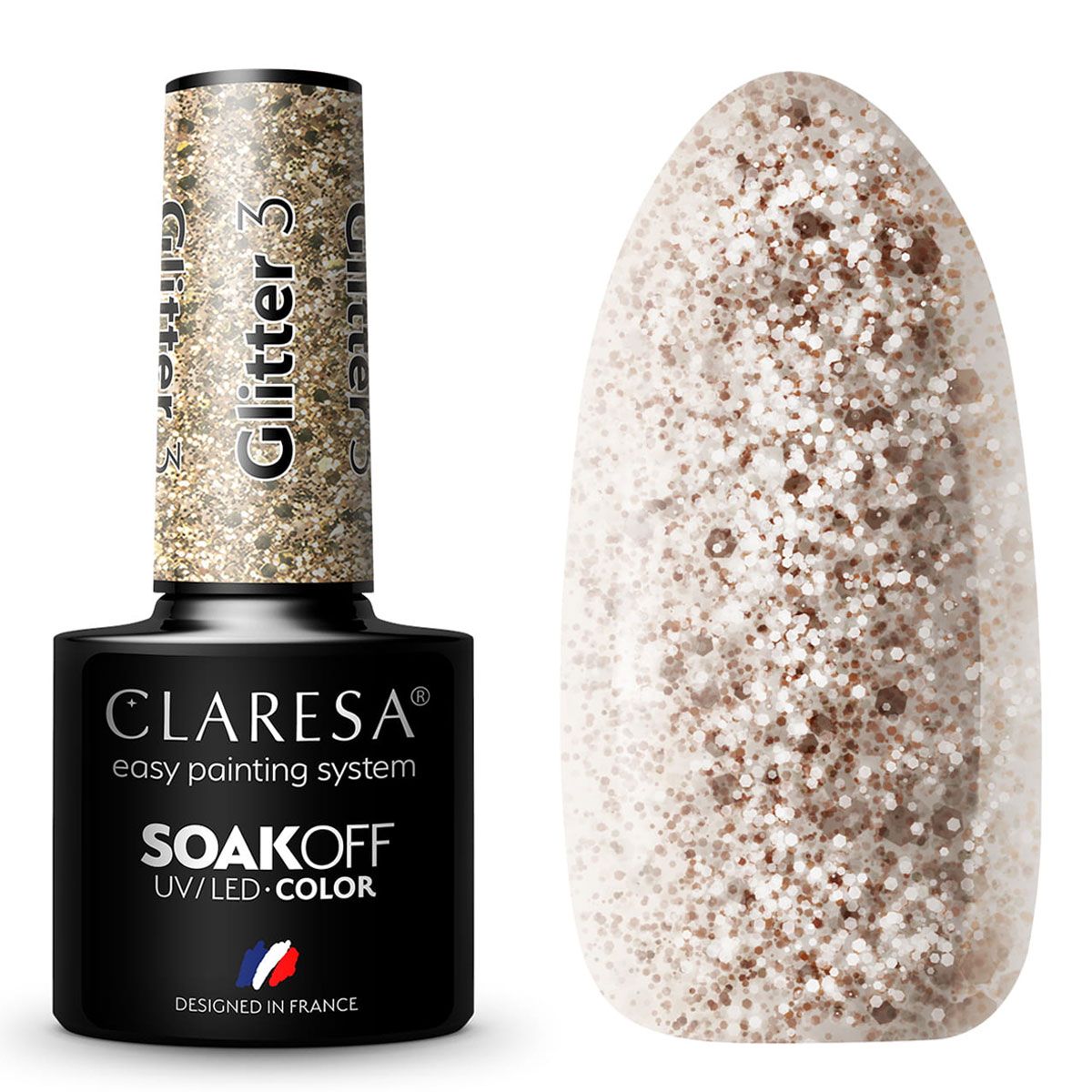 Claresa Claresa UV LED GELLAK 5ML Glitzer 3