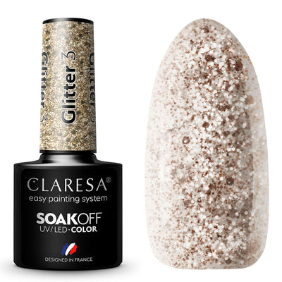 Claresa Claresa UV LED GELLAK 5ML Glitzer 3