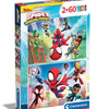 Clementoni Jigsaw Puzzle Super Color Spidey und seine erstaunlichen Freunde 2x60st.