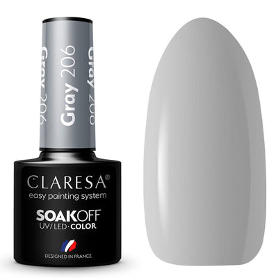 Claresa Claresa UV LED GELLAK 5ML GRAU 206 SAVANAISCHEN VIBE