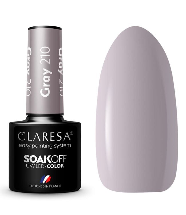 Claresa Claresa UV LED GELLAK 5ML GRAY 210 SAVERAKTIBE