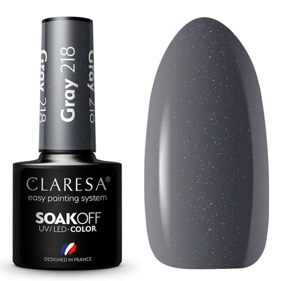 Claresa Claresa UV LED GELLAK 5ML GRAY 218 RUTER WALT