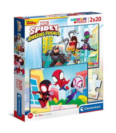 Clementoni Supercolor Puzzle Spidey und seine erstaunlichen Freunde 2x20 Stücke