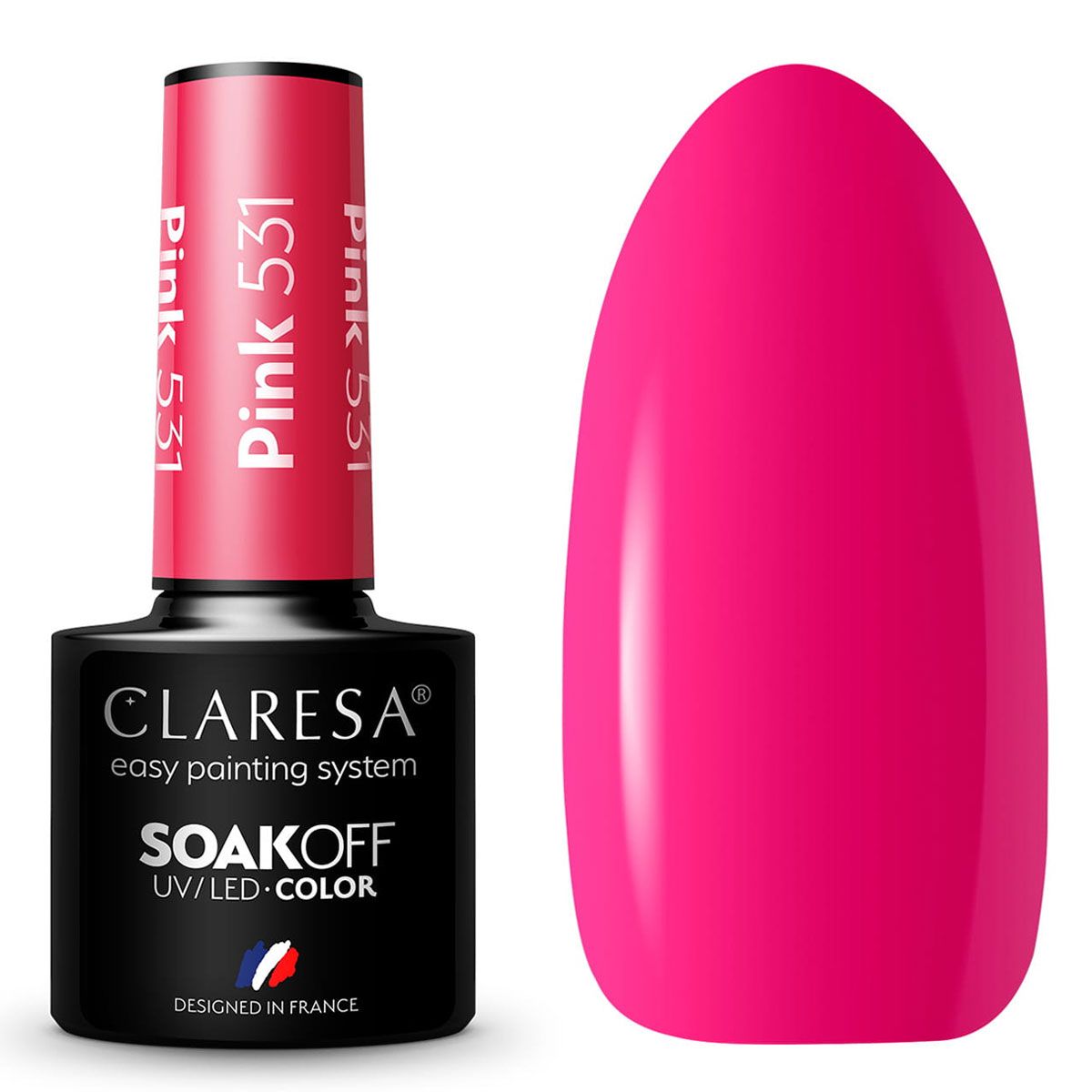 Claresa UV-LED-Gel-Nagellack, 5 ml, Pink 531 Rainbow Explosion