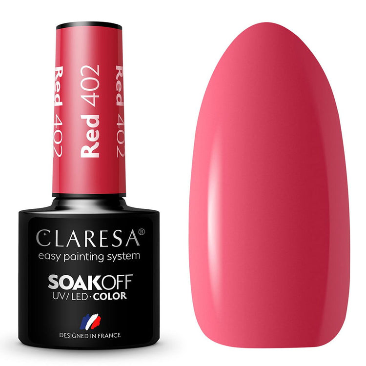 Claresa Claresa UV LED GELLAK 5ML RED 402 SAVERAN VIBE
