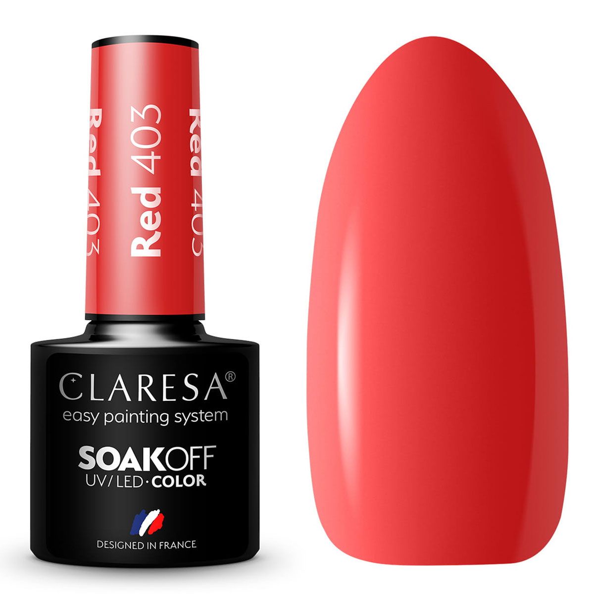 Claresa UV-LED-Gel-Nagellack, 5 ml, Rot 403 Sunny Garden