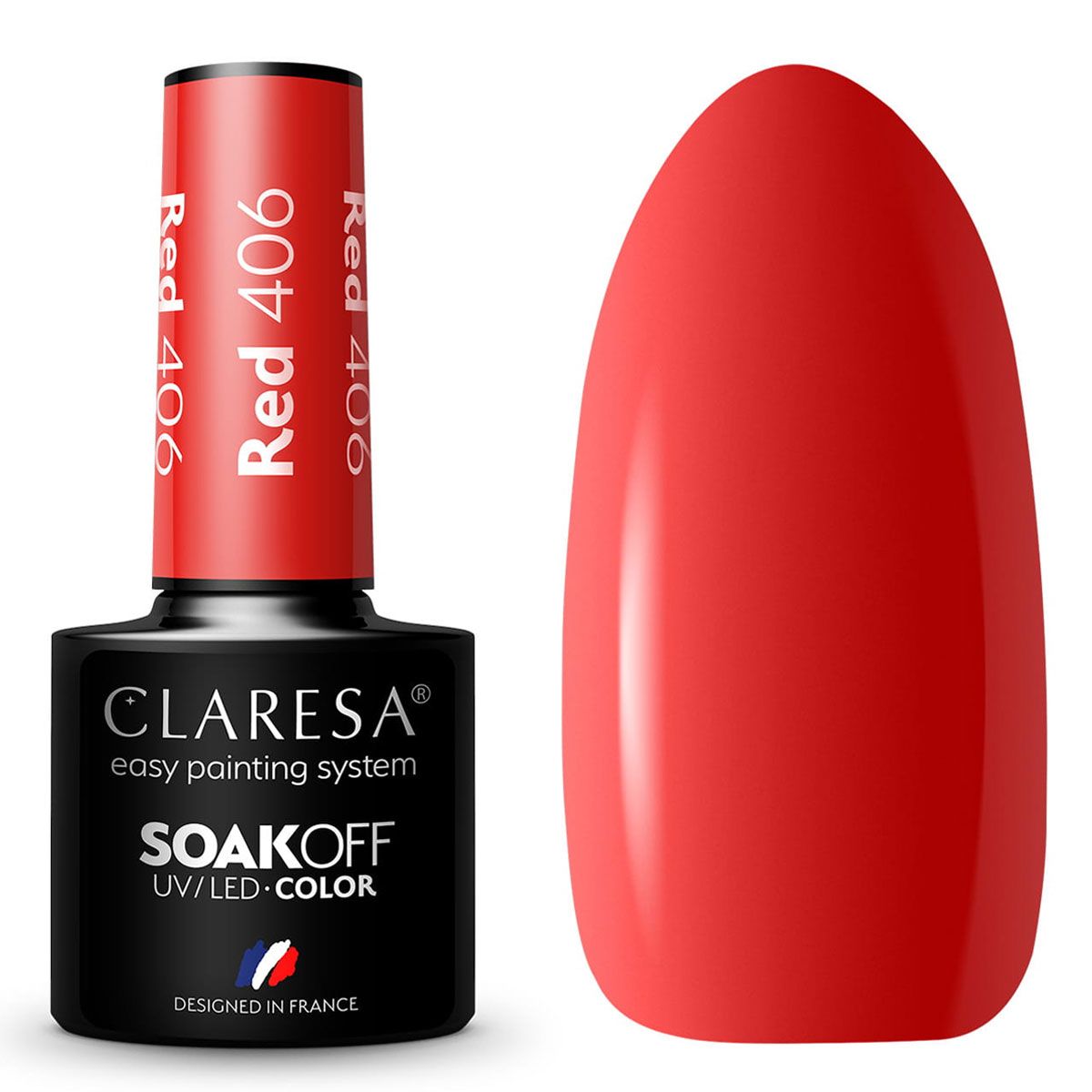 Claresa Claresa UV LED GELLAK 5ML RED 406 Regenbogenexplosion