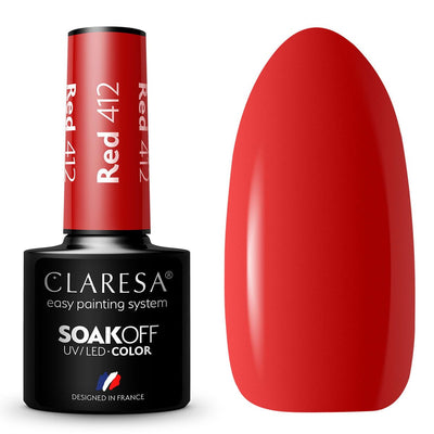 Claresa Claresa UV führte Gellak 5ml rot 412 bringen mich zum Fluss
