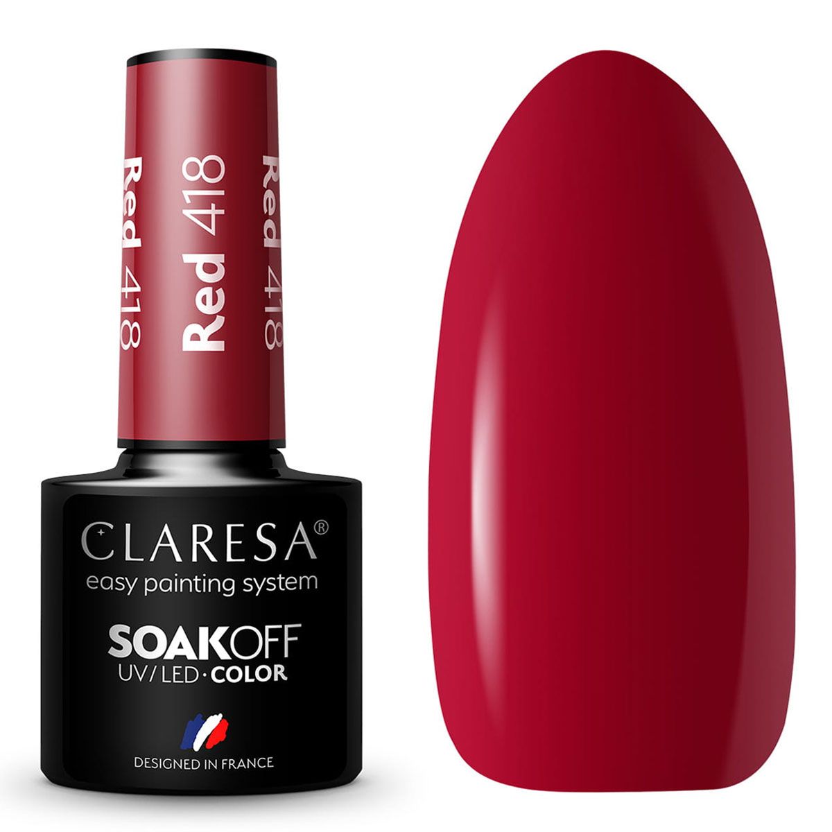 Claresa Claresa UV führte Gellak 5ml rot 418 bringen mich zum Fluss