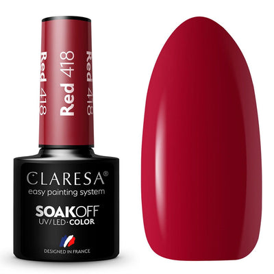 Claresa Claresa UV führte Gellak 5ml rot 418 bringen mich zum Fluss