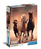 Clementoni Puzzle 1000 Teile laufende Pferde kompakt | 2 Stk