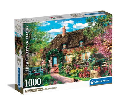 Clementoni Hochwertige Sammlung Puzzle + Poster Das alte Haus 1000 Stücke