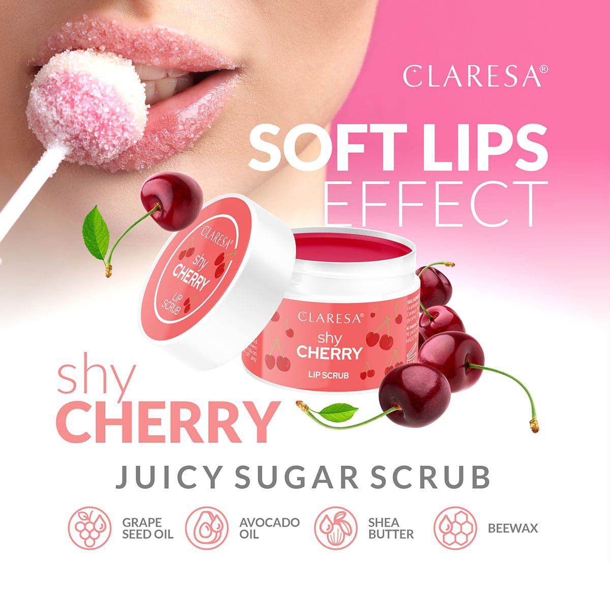 Claresa Claresa Lip Scrub Shy Cherry 15gr.