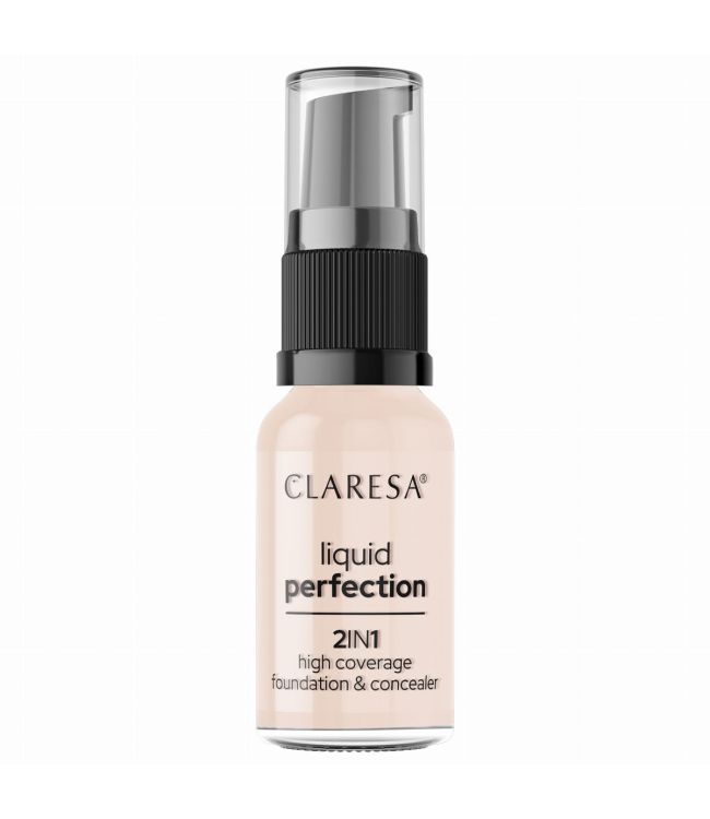 Claresa Claresa Flüssige Perfektion 2-in-1 Concealer und Foundation 101 Light 18gr.