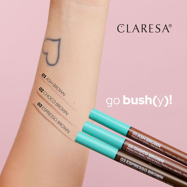 Claresa Claresa gehen buschy eyebruuwpen 03 Espresso Brown