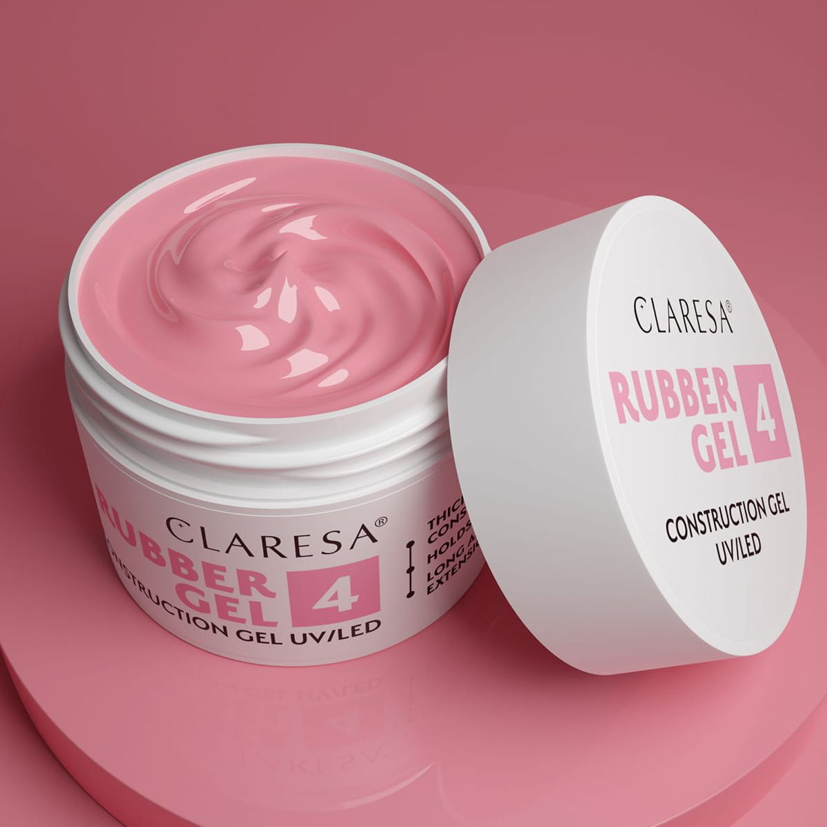 Claresa Claresa Gummi -Gel 4 Warm Pink 45gr.