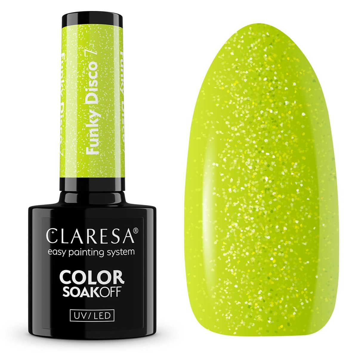 Claresa Claresa UV LED GELLAK 5ML FUNKY Disco 7 Lime Light