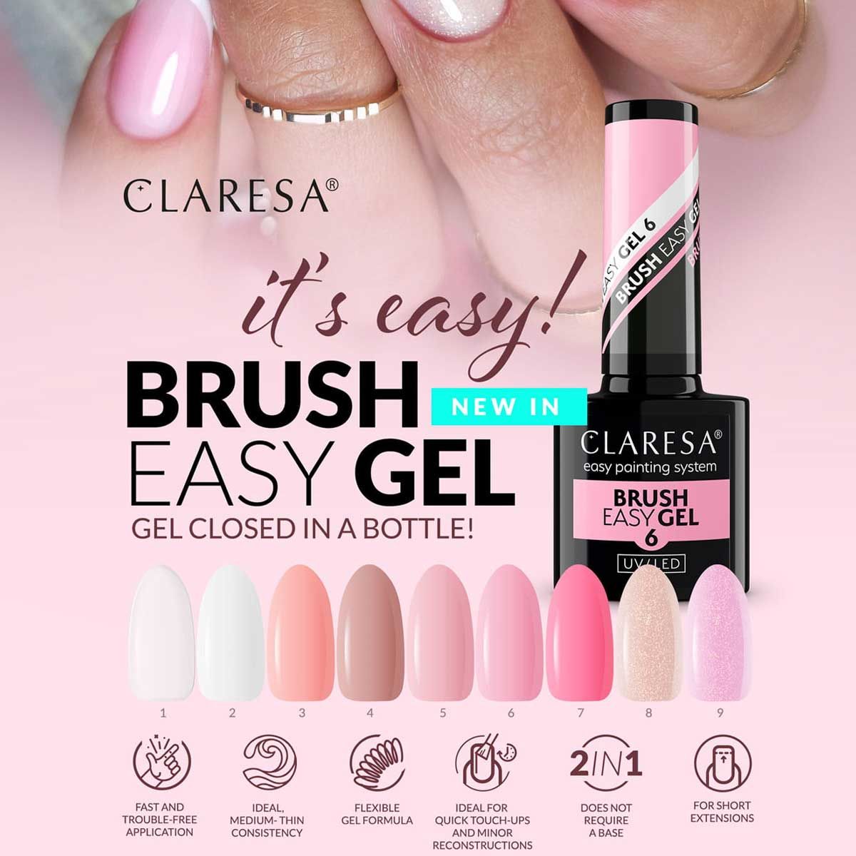 Claresa Claresa Pinsel Easy Gel 2 5ml