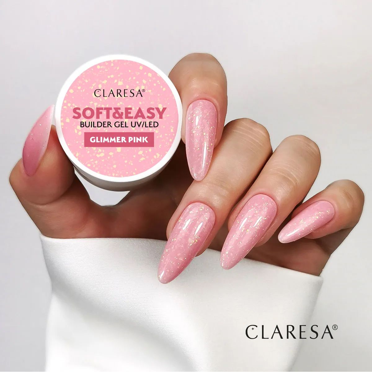 Claresa Claresa Keratin Soft Easy Builder Gel Glimmer Pink 90gr.