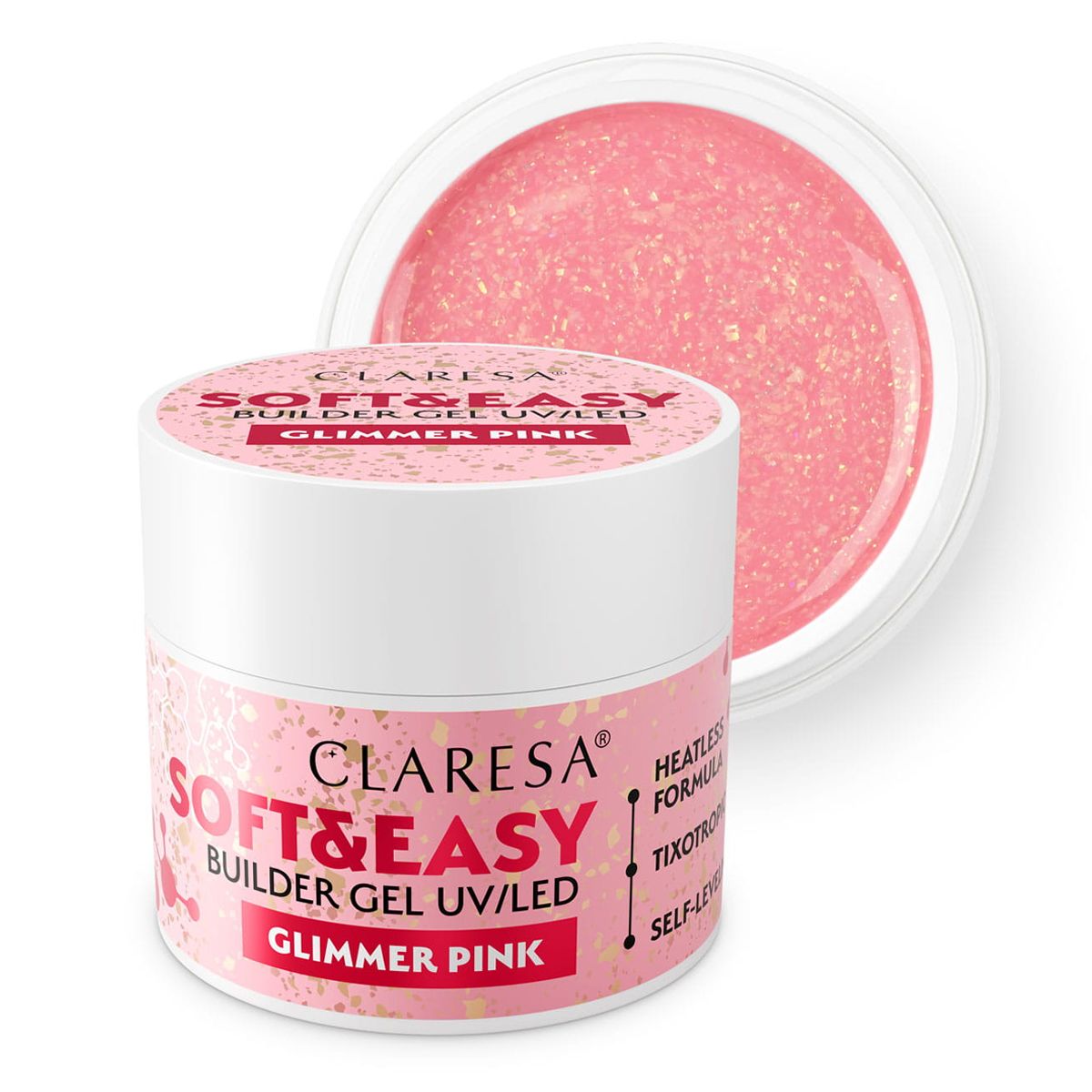 Claresa Claresa Keratin Soft Easy Builder Gel Glimmer Pink 12gr.