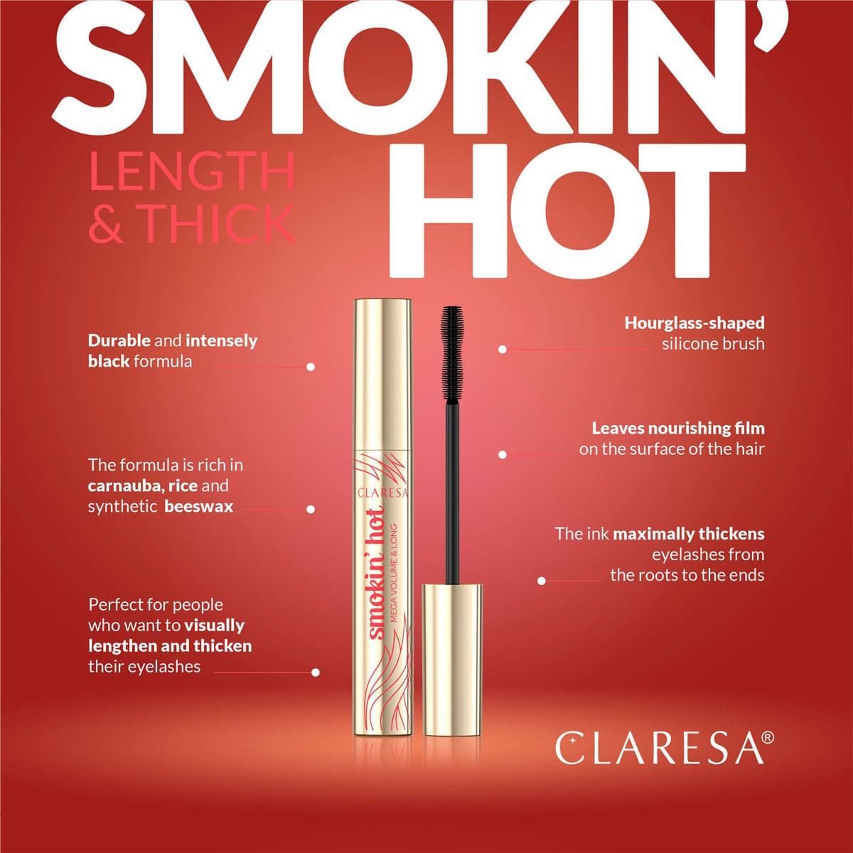 Claresa Claresa Smokin 'Hot Mascara Black 10ml