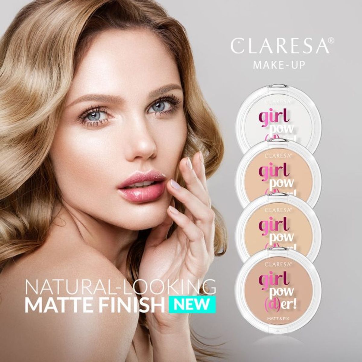 Claresa Claresa Girl Pow (D) er! Matt Fix gepresstes Pulver 02 Natural Beige 12gr.