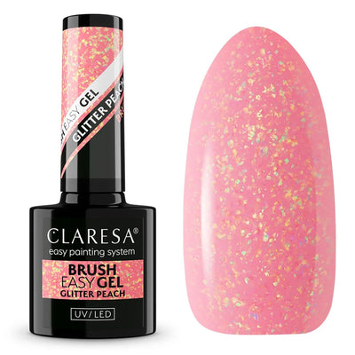 Claresa Pinsel Easy Gel Glitter Pfirsich 5ml