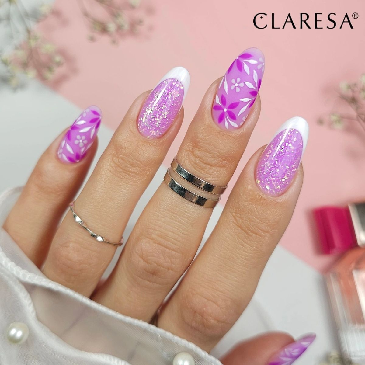 Claresa Pinsel Easy Gel Glitter Violet 5ml