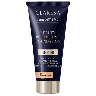 Claresa Beauty Protective Foundation SPF 50 2W Medium warm 30 ml