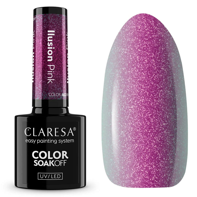 Claresa UV-LED-Gel-Nagellack, 5 ml, Farbe Alchemie – Illusionsrosa